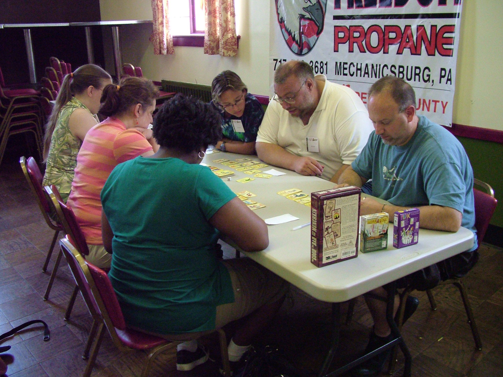 Erica running one of several Munchkin game demos over the weekend.