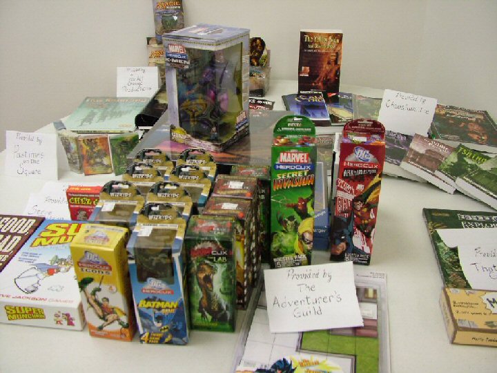 The Door Prize Table.