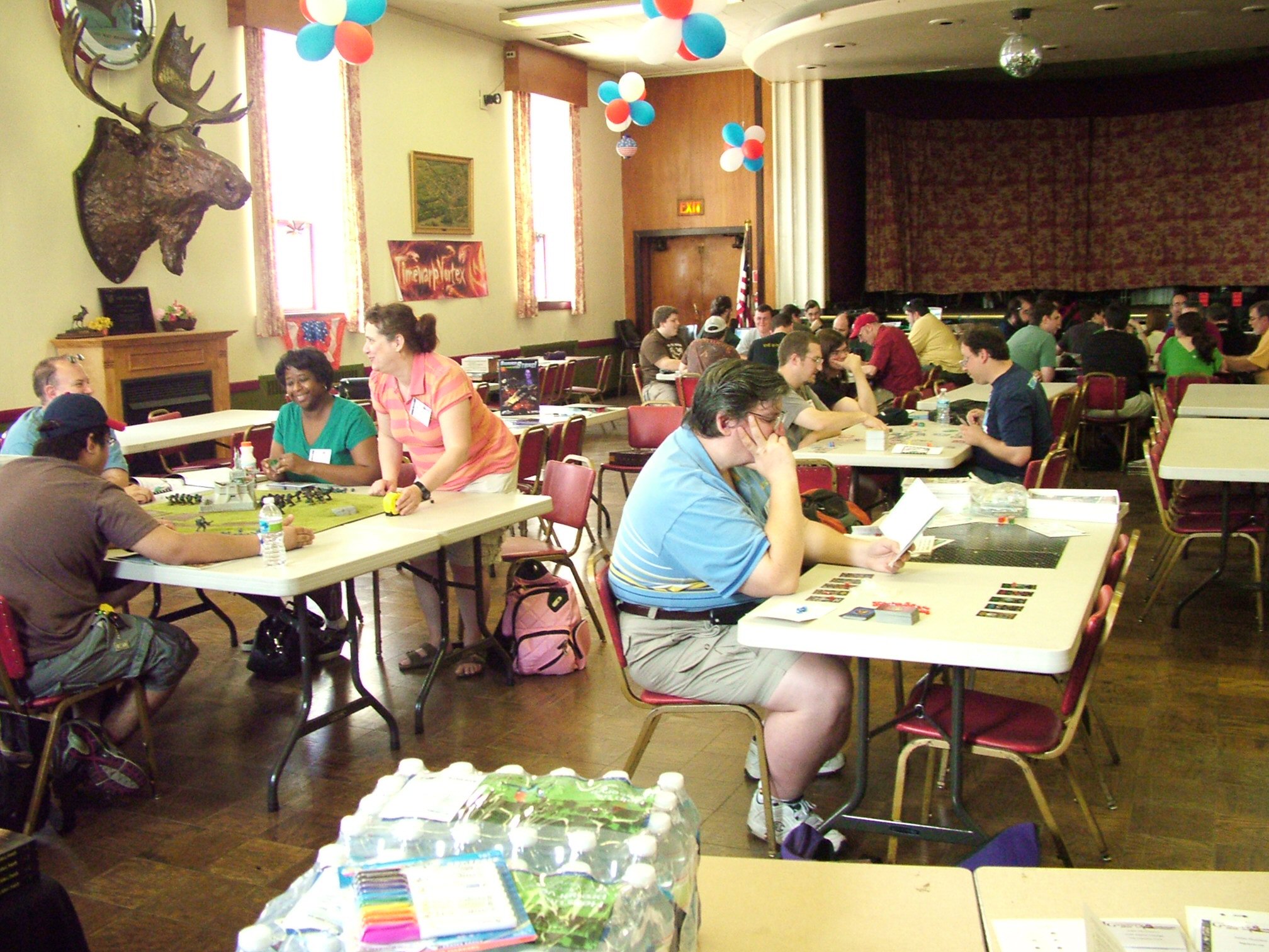 Warhammer Demo on left, Paul at the SFB table and the Regulators in the background.