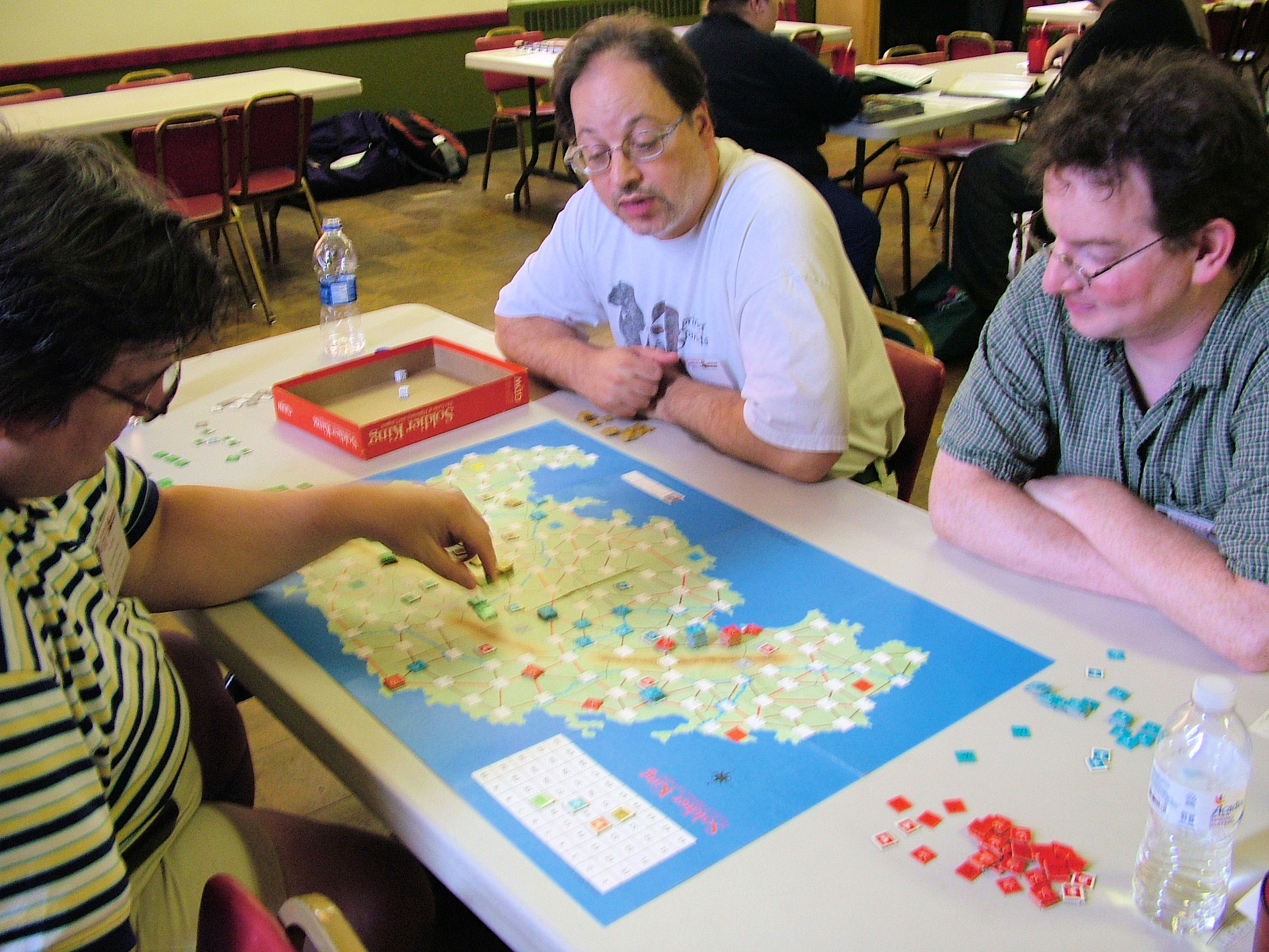 Paul, Barry, Paul in a short game of Soldier King...